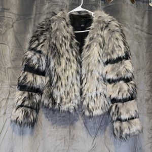Faux fur/faux leather F21 jacket
